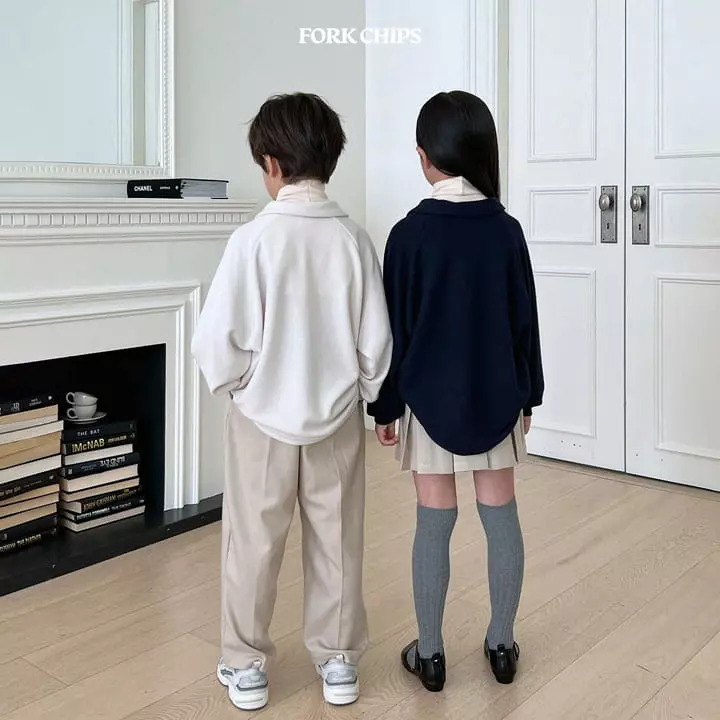 Fork Chips - Korean Children Fashion - #toddlerclothing - Ivy Knit Collar Tee - 8