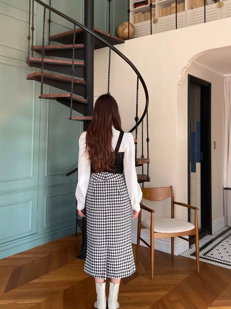 Four Eight - Korean Women Fashion - #momslook - Jidori Skirt