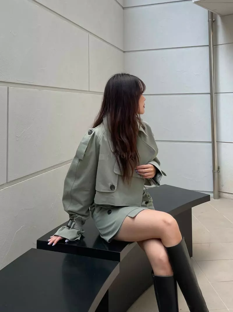 Four Eight - Korean Women Fashion - #vintagekidsstyle - Trench Skirt - 8