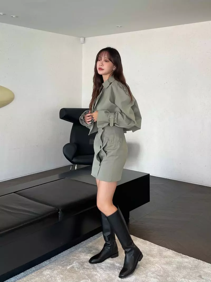 Four Eight - Korean Women Fashion - #womensfashion - Trench Skirt - 2
