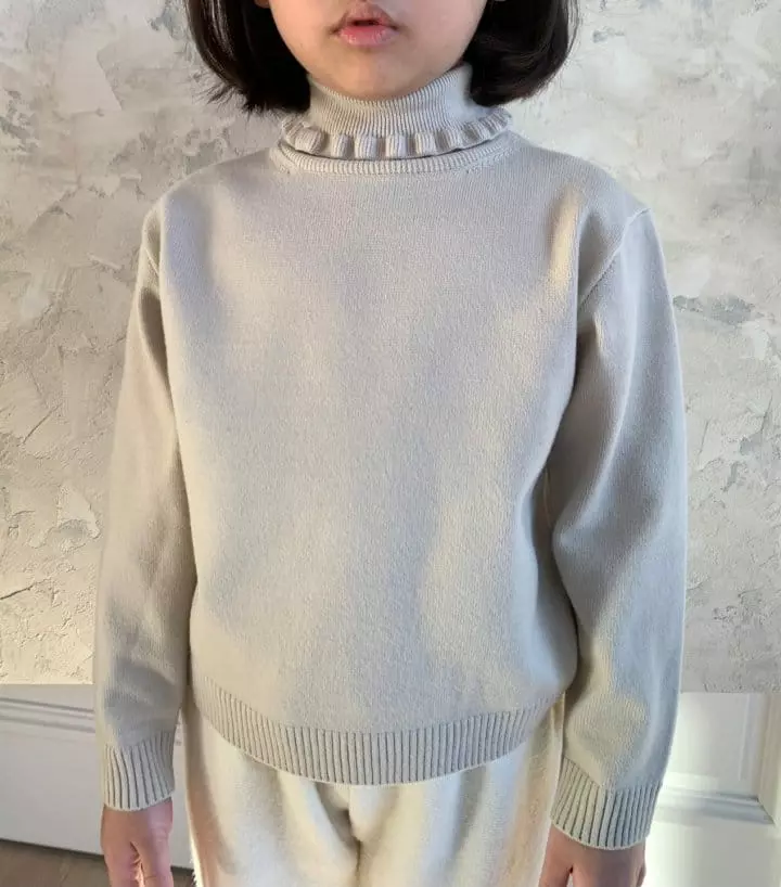 Franc Franc - Korean Children Fashion - #littlefashionista - Frill Knit Muffler - 4