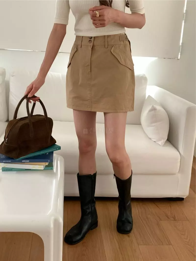 Fre - Korean Women Fashion - #momslook - Cargo Mini Skirt - 6