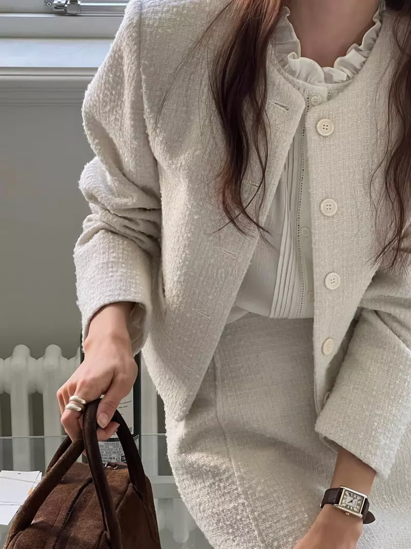 Fre - Korean Women Fashion - #restrostyle - Lace Pintuck Blouse - 4