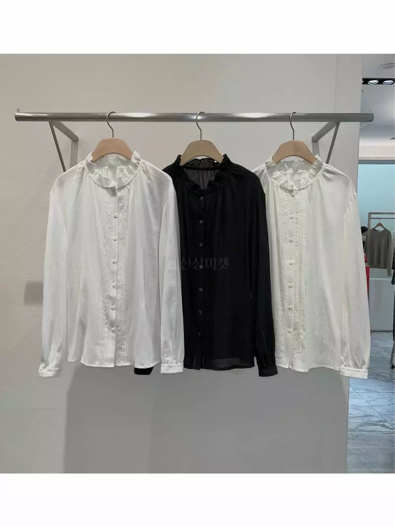 Fre - Korean Women Fashion - #shopsmall - Lace Pintuck Blouse - 5