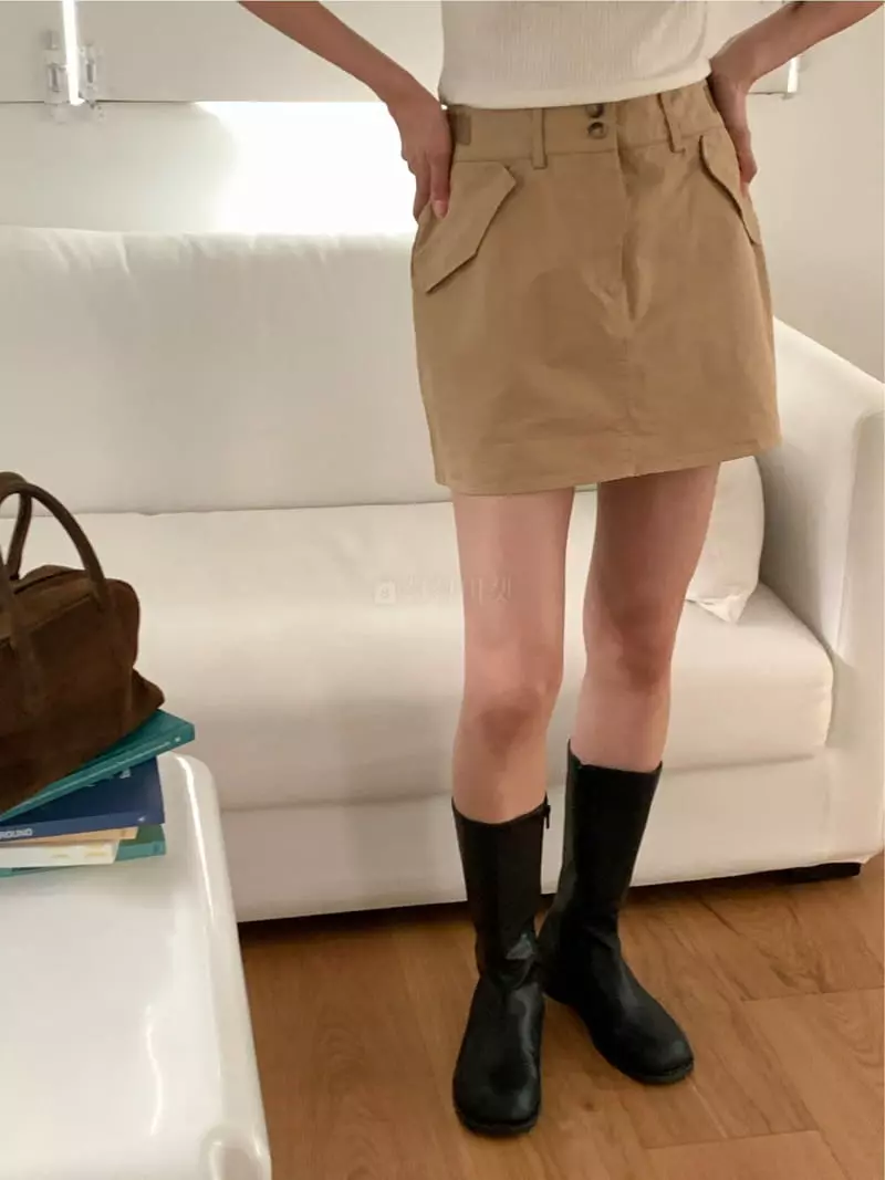 Fre - Korean Women Fashion - #shopsmall - Cargo Mini Skirt - 3