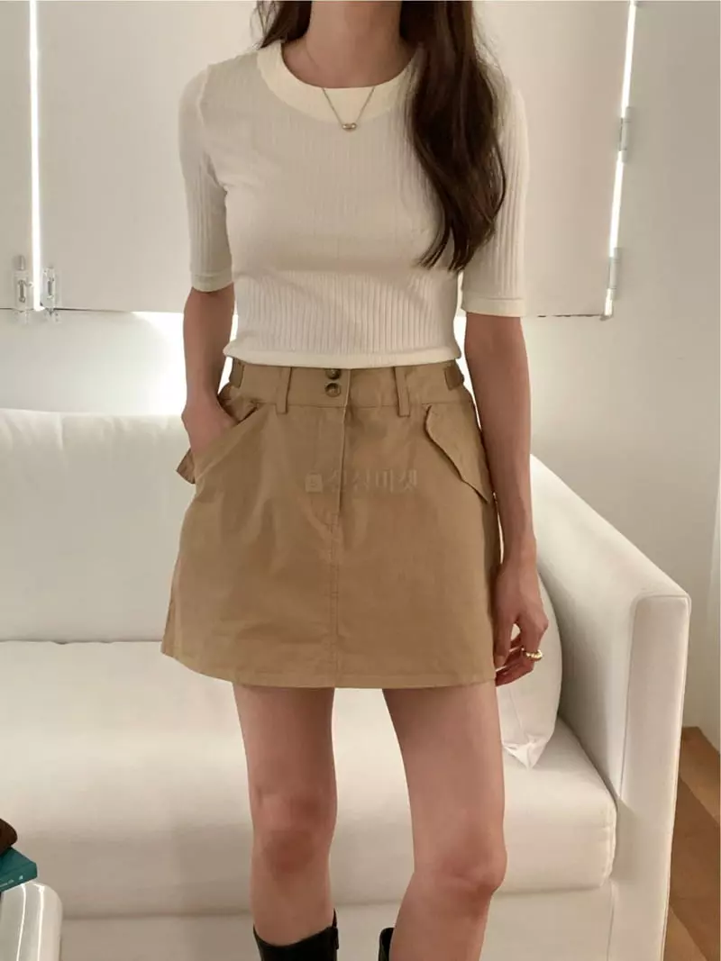 Fre - Korean Women Fashion - #shopsmall - Cargo Mini Skirt - 4