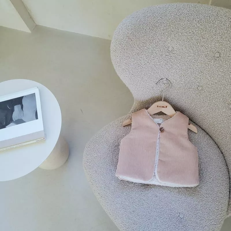 From J - Korean Baby Fashion - #smilingbaby - Rib Fleece Vest - 4