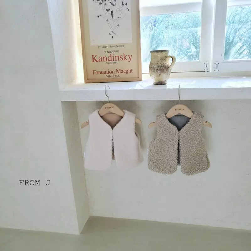 From J - Korean Baby Fashion - #babyclothing - Rib Fleece Vest - 6