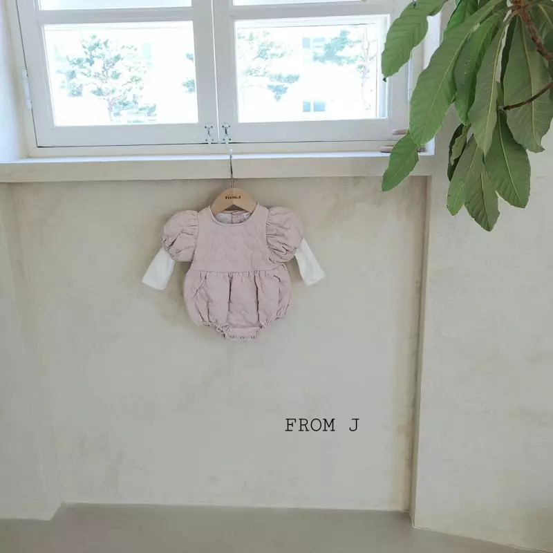 From J - Korean Baby Fashion - #babyfashion - Heart Quilting Bodysuit - 5