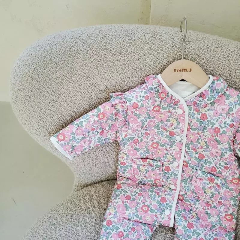 From J - Korean Baby Fashion - #babyfashion - Frill Flower Bodysuit - 3