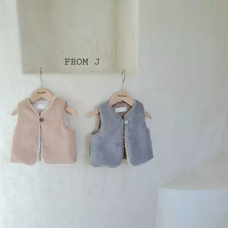From J - Korean Baby Fashion - #babyoninstagram - Rib Fleece Vest - 11