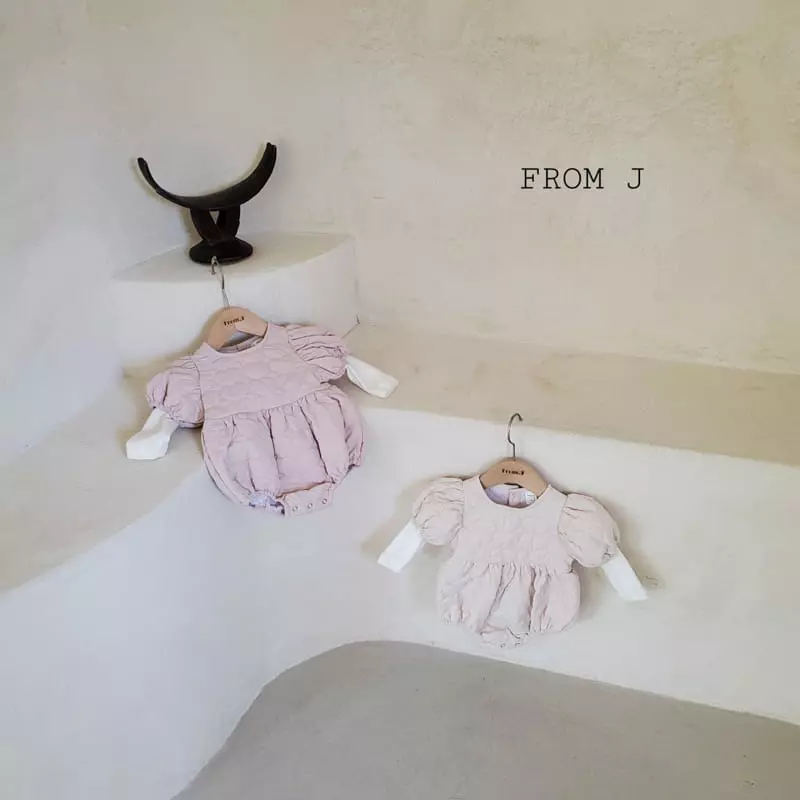 From J - Korean Baby Fashion - #babyoninstagram - Heart Quilting Bodysuit - 9