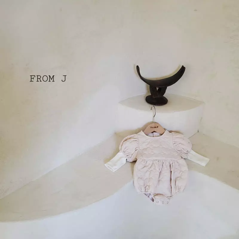 From J - Korean Baby Fashion - #babyootd - Heart Quilting Bodysuit - 10