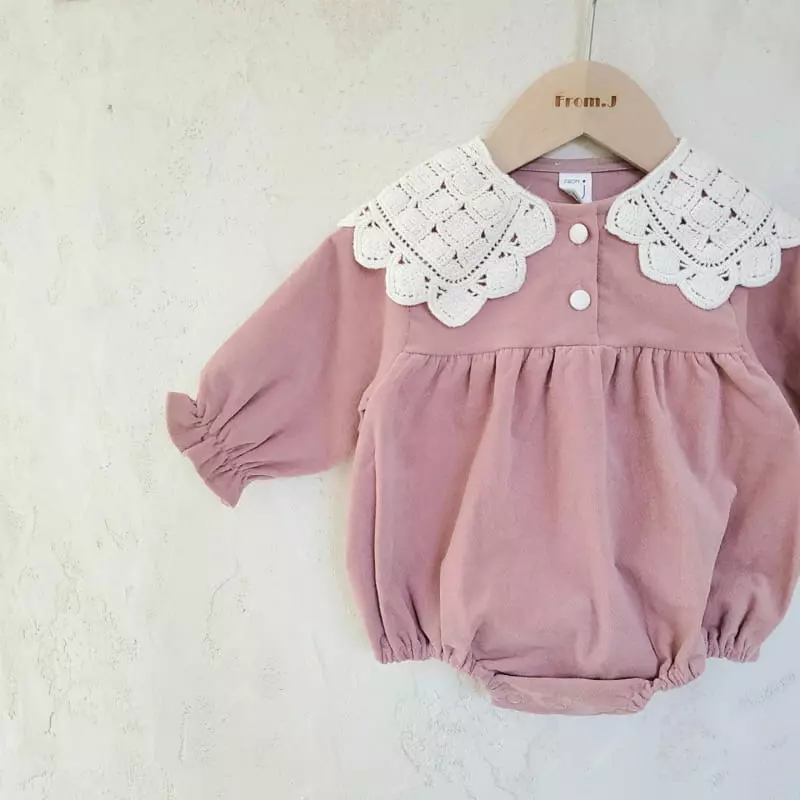 From J - Korean Baby Fashion - #babyootd - Quilting Collar Bodysuit - 9