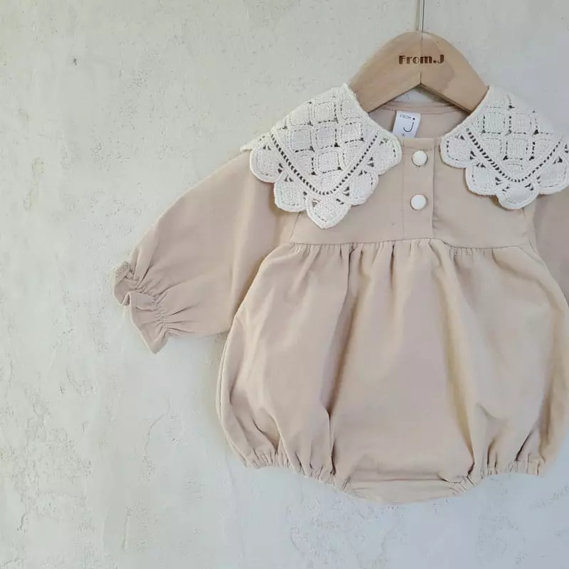 From J - Korean Baby Fashion - #babywear - Quilting Collar Bodysuit - 12