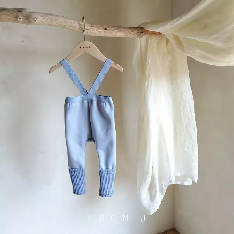 From J - Korean Baby Fashion - #babywear - Piping Dungarees Leggings - 3