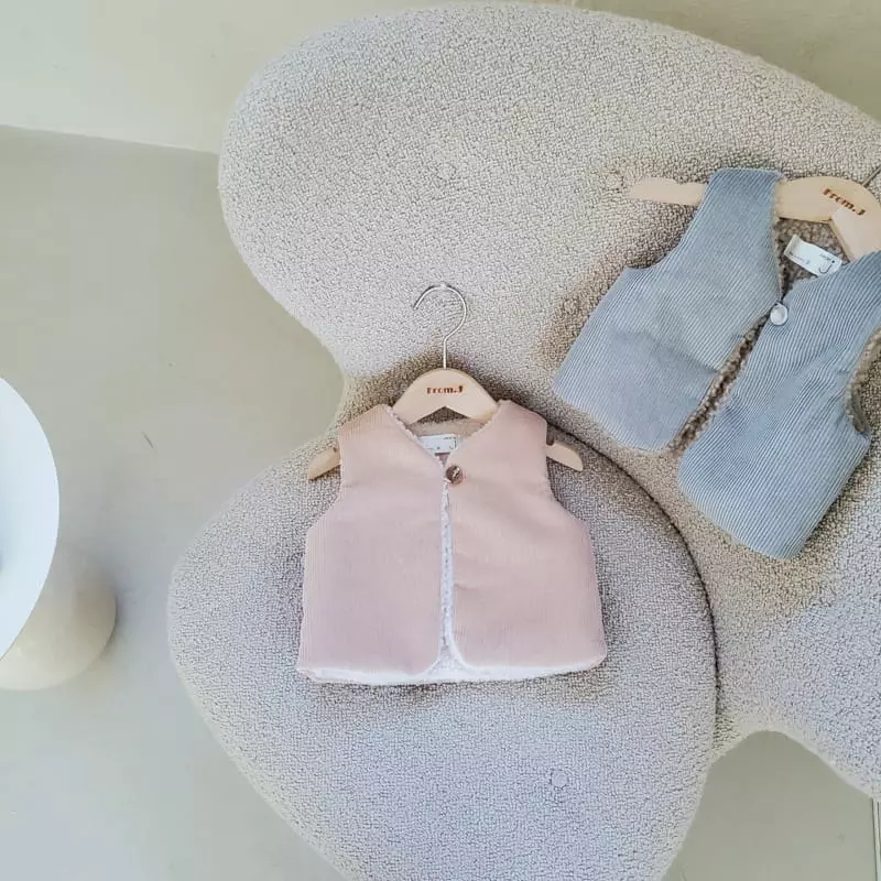 From J - Korean Baby Fashion - #smilingbaby - Rib Fleece Vest - 3