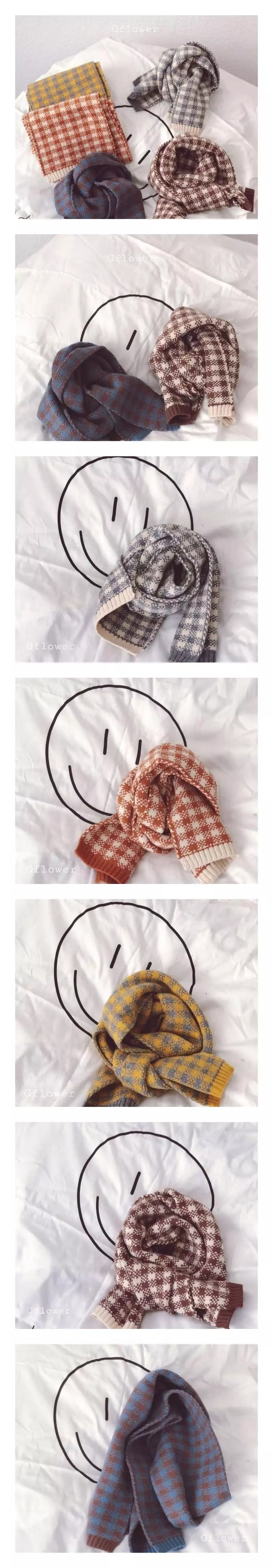 G Flower - Korean Children Fashion - #fashionkids - Check Muffler