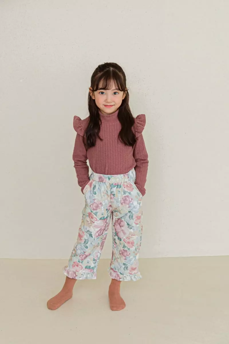 Ggomare - Korean Children Fashion - #kidsshorts - Twist Turtleneck Tee - 4