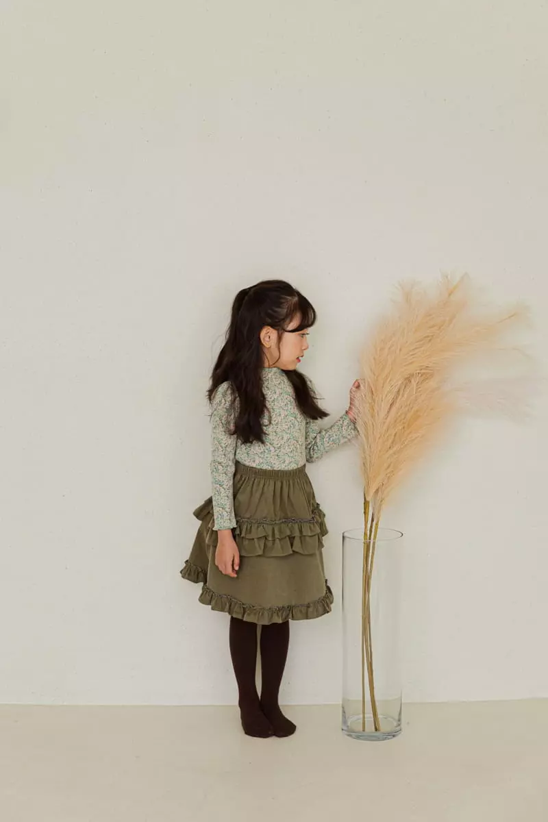 Ggomare - Korean Children Fashion - #stylishchildhood - Sage Skirt - 5