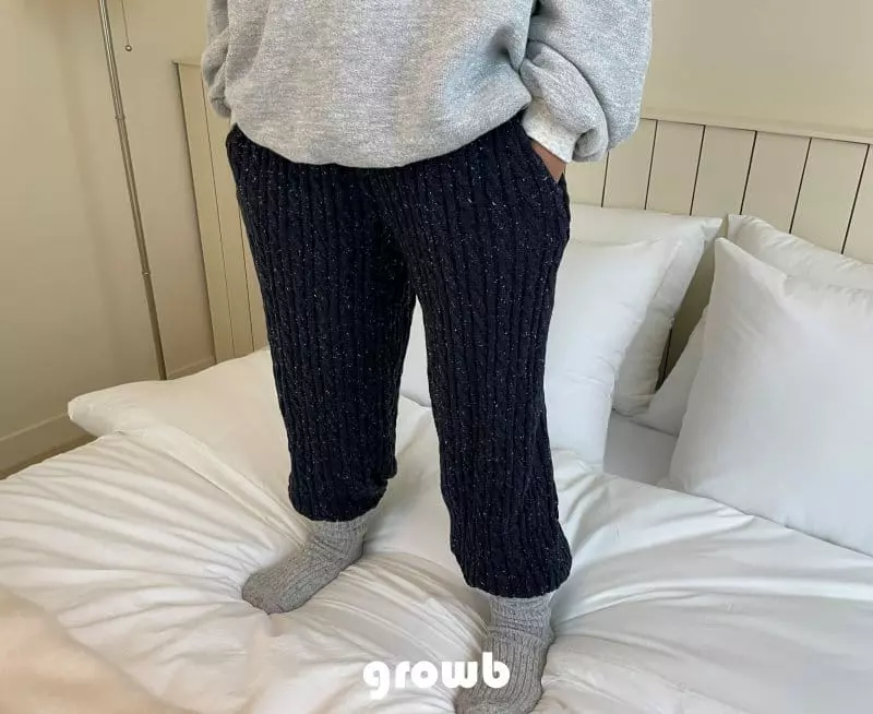 Grow B - Korean Children Fashion - #childofig - Twist Knit Pants - 3