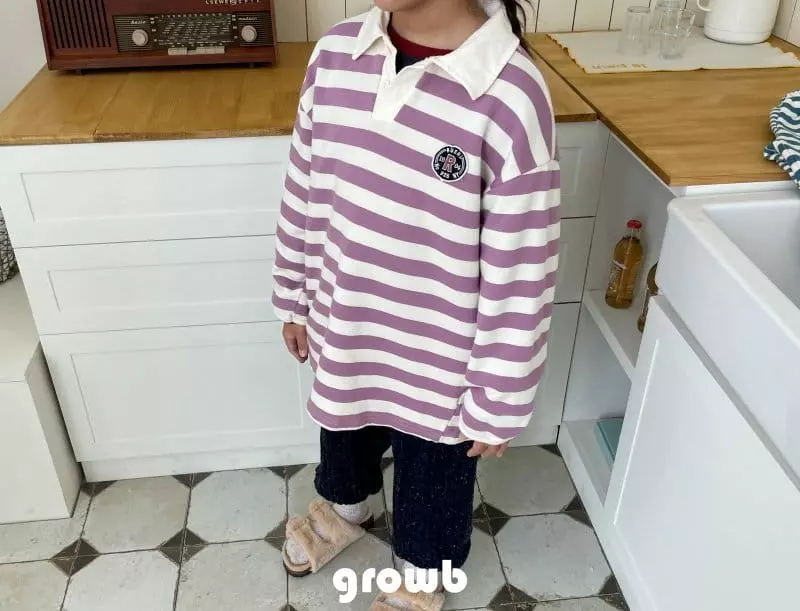 Grow B - Korean Children Fashion - #childrensboutique - Number Collar Tee - 7