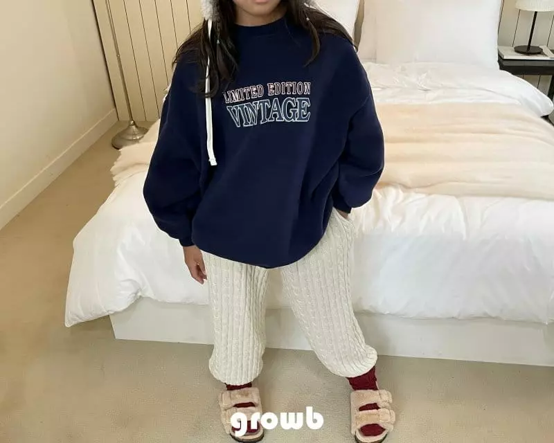 Grow B - Korean Children Fashion - #childofig - Twist Knit Pants - 4