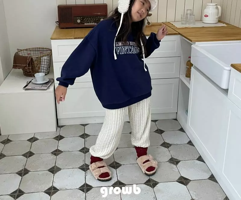Grow B - Korean Children Fashion - #designkidswear - Twist Knit Pants - 5