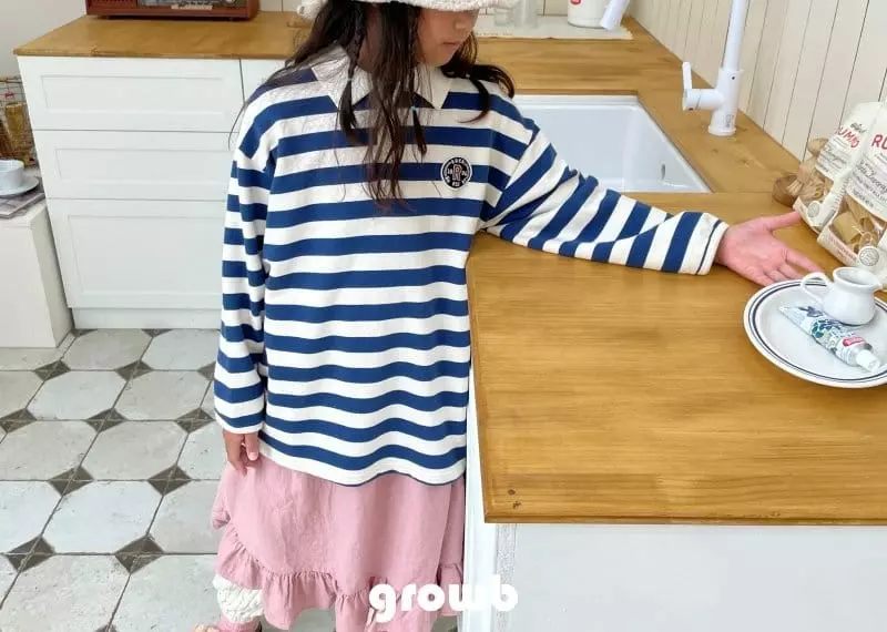 Grow B - Korean Children Fashion - #discoveringself - Number Collar Tee - 9