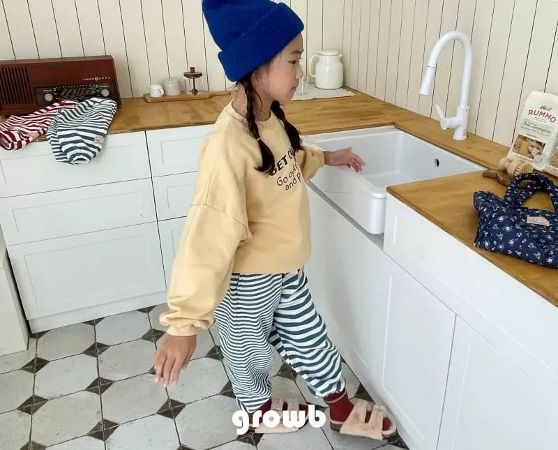 Grow B - Korean Children Fashion - #discoveringself - Rope Fleece Pants - 8