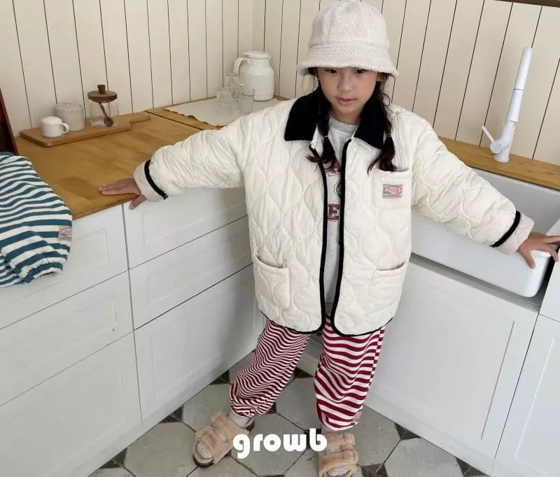 Grow B - Korean Children Fashion - #kidsshorts - Mild Quilting Jumper