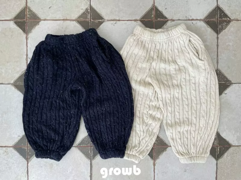 Grow B - Korean Children Fashion - #kidsshorts - Twist Knit Pants - 8