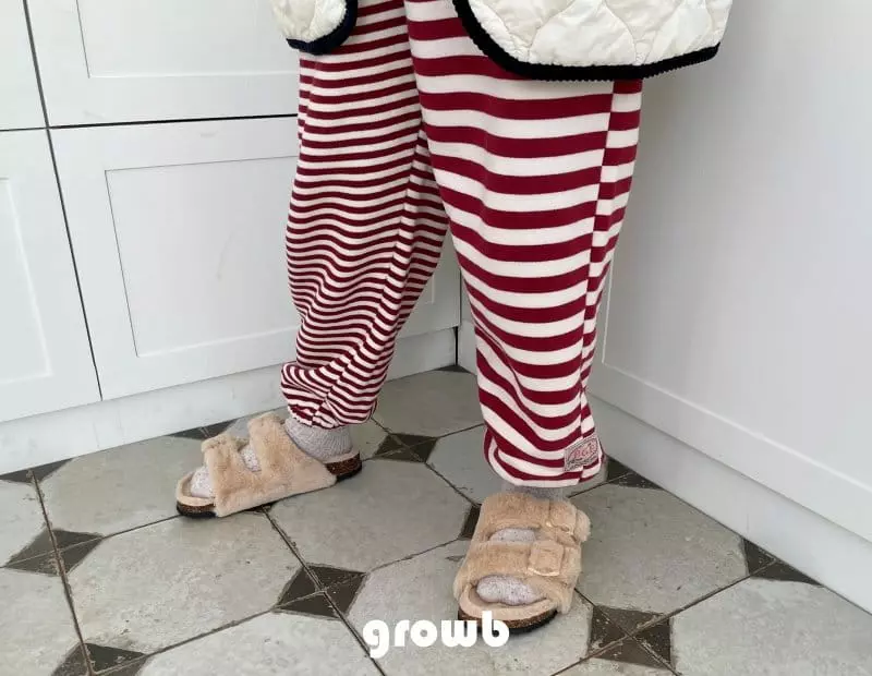 Grow B - Korean Children Fashion - #kidzfashiontrend - Rope Fleece Pants - 12