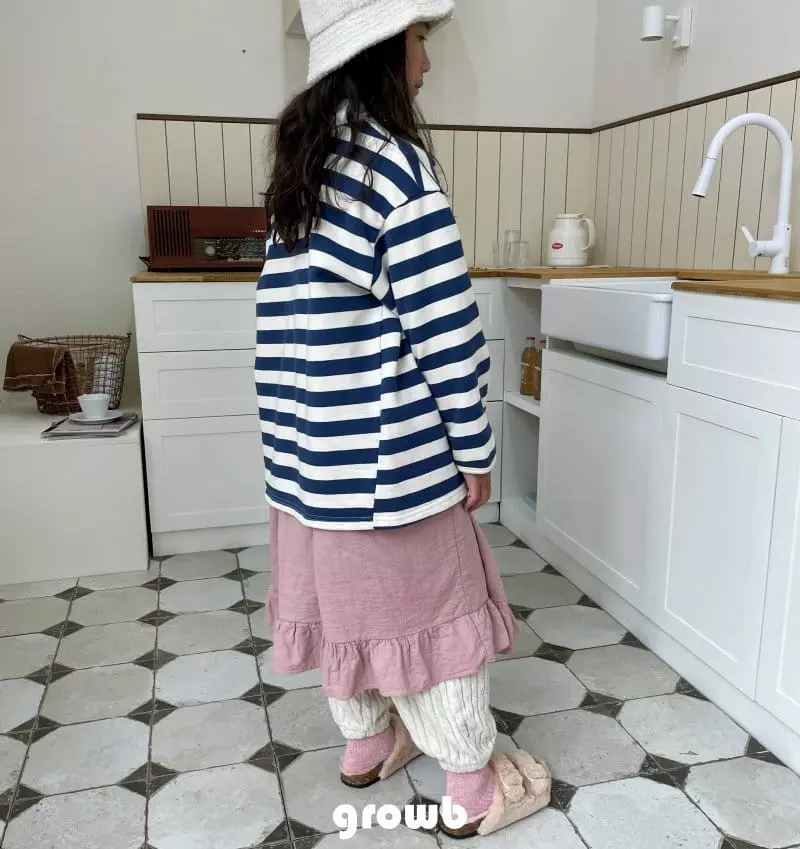 Grow B - Korean Children Fashion - #prettylittlegirls - Number Collar Tee - 2