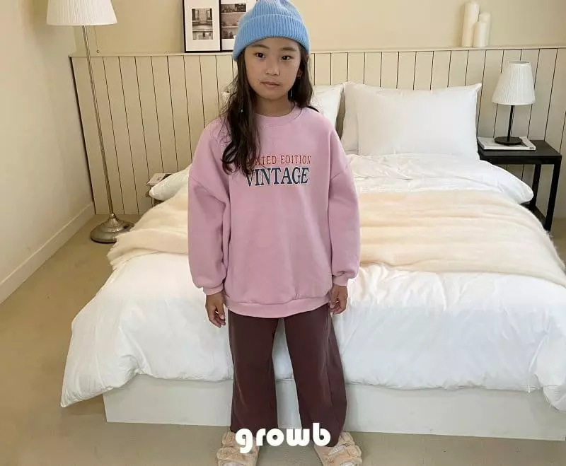 Grow B - Korean Children Fashion - #stylishchildhood - Vintahe Fleece Sweatshirt - 7