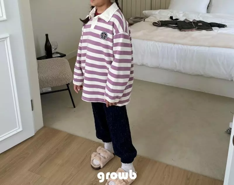 Grow B - Korean Children Fashion - #stylishchildhood - Number Collar Tee - 5