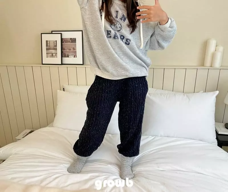 Grow B - Korean Children Fashion - #stylishchildhood - Twist Knit Pants - 2