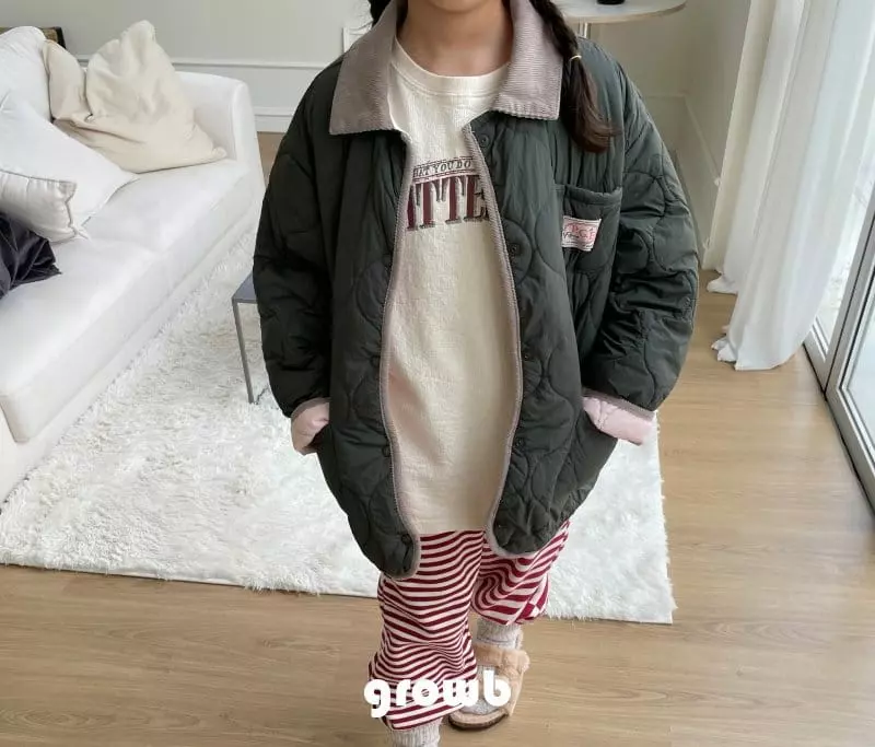Grow B - Korean Children Fashion - #todddlerfashion - Mild Quilting Jumper - 9