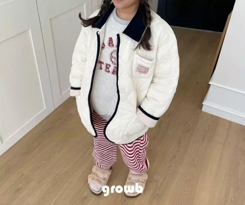 Grow B - Korean Children Fashion - #toddlerclothing - Mild Quilting Jumper - 10