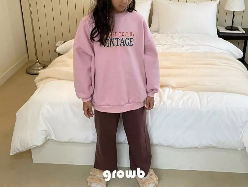 Grow B - Korean Children Fashion - #toddlerclothing - Vintahe Fleece Sweatshirt - 6