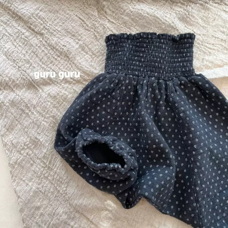 Guru Guru - Korean Baby Fashion - #onlinebabyshop - Smocked Big Baggy Pants - 4