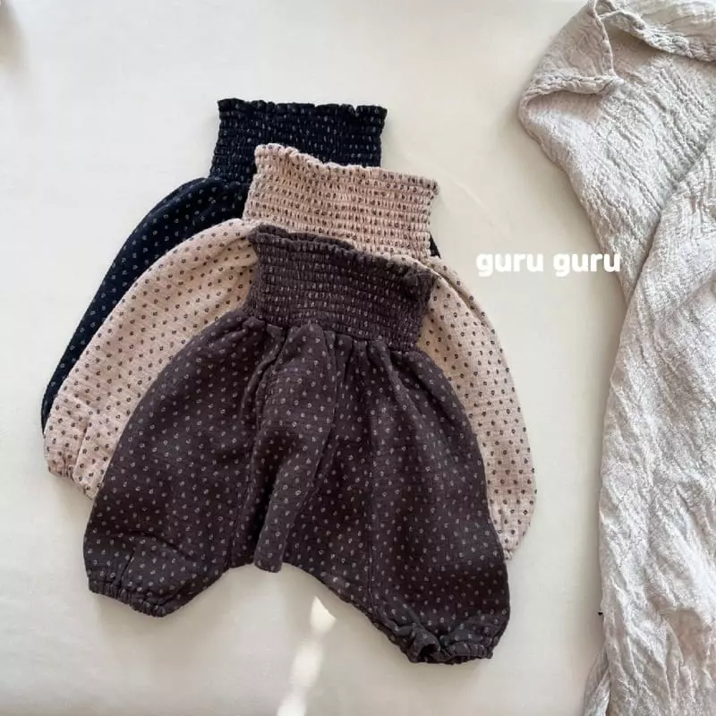 Guru Guru - Korean Baby Fashion - #babyfashion - Smocked Big Baggy Pants - 8