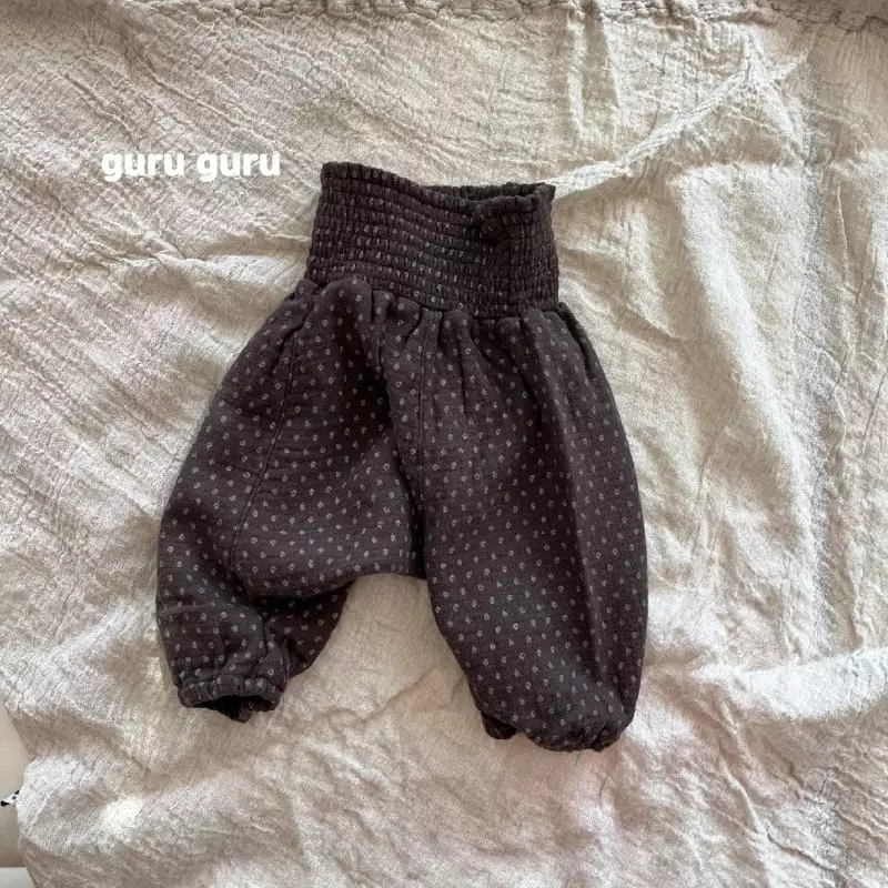 Guru Guru - Korean Baby Fashion - #onlinebabyboutique - Smocked Big Baggy Pants - 2