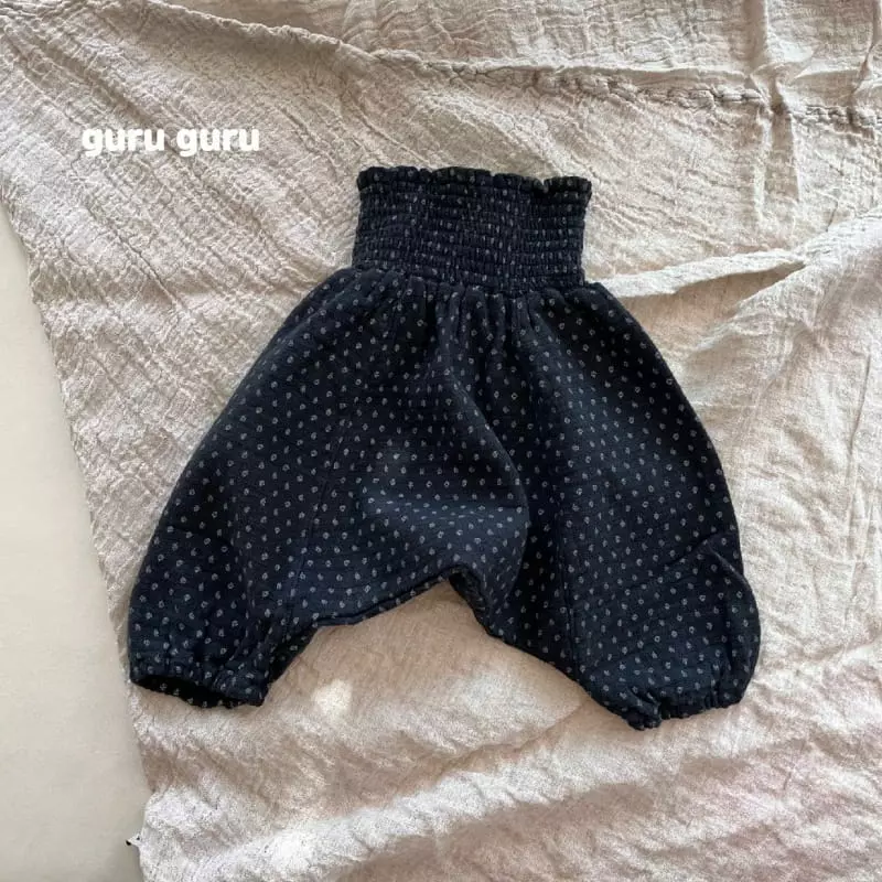 Guru Guru - Korean Baby Fashion - #onlinebabyshop - Smocked Big Baggy Pants - 3