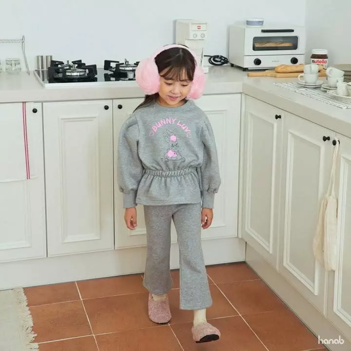 Hanab - Korean Children Fashion - #Kfashion4kids - Barnie Love Top Bottom Set - 10