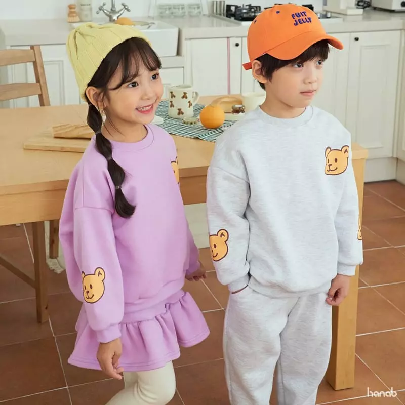 Hanab - Korean Children Fashion - #Kfashion4kids - Happy Bear Top Bottom Set - 9