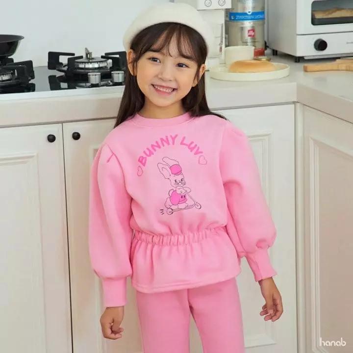 Hanab - Korean Children Fashion - #childofig - Barnie Love Top Bottom Set - 2