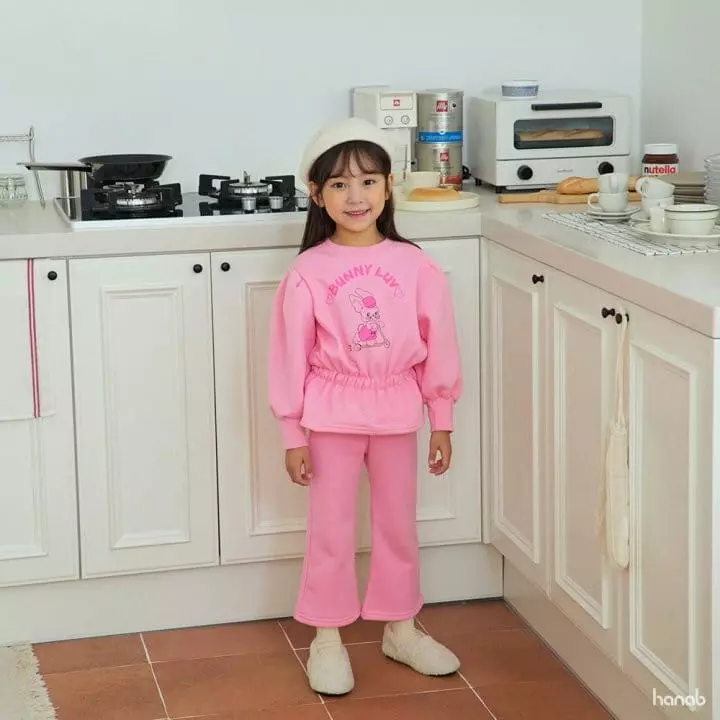 Hanab - Korean Children Fashion - #childrensboutique - Barnie Love Top Bottom Set - 3