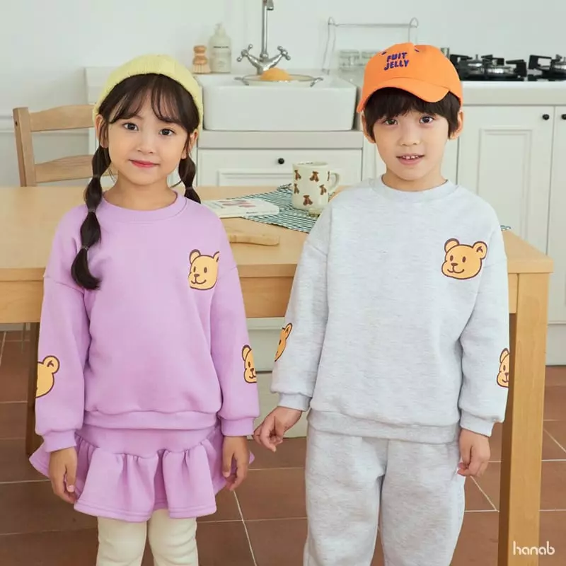 Hanab - Korean Children Fashion - #designkidswear - Happy Bear Top Bottom Set - 3