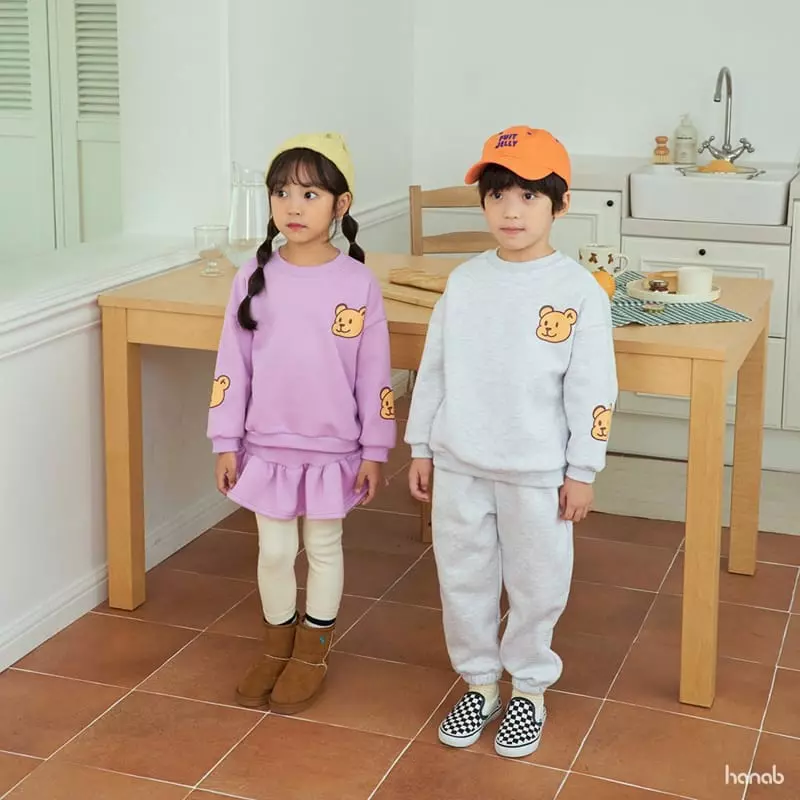 Hanab - Korean Children Fashion - #designkidswear - Happy Bear Top Bottom Set - 4